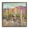 Stupell Industries Soft Cactus Desert Landscape Framed Floater Canvas Wall Art